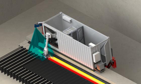 PolyTEST | Cooling bed sampling robot