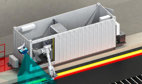 PolyTEST | Cooling bed sampling robot